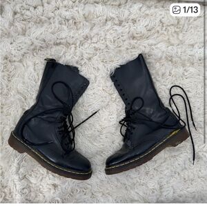 Dr. Martens Black Lace Up Boots Made in England Women’s Size 7